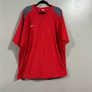 Nike Men's Vibrant Red Jersey with Gray Highlights